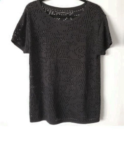 Светри Свитера ^/--/^ Джемпер с перфорацией черный хлопок &amp;apos;AllSaints&amp;apos; Aldon jumper 46-48 /--/ р ^_^^^ Джемпер з перфорацією чорний бавовник &amp;apos;AllSaints&amp;apos; Aldon jumper 46-48 /--/ р - фото фото фото