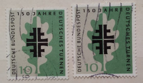 НДР, ФРН ГДР, ФРГ ^/--/^ Германия 1958 г - 150 лет Сообществу гимнастики ^_^^^ Німеччина 1958 р - 150 років Спільноті гімнастики - фото фото фото