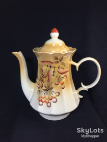 Статуетки, Скульптури, Фігурки, Фарфор Статуэтки, Скульптуры, Фигурки, Фарфор ^/--/^ Чайник доливной большой фарфоровый 2 л. ручная роспись, винтаж, Коростень Н /--/ 1196 ^_^^^ Чайник доливний великий порцеляновий 2 л. ручний розпис, гвинтаж, Коростень Н /--/ 1196 - фото фото фото