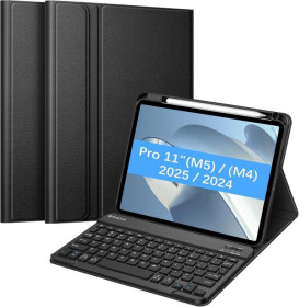 Інші аксесуари Другие аксессуары ^/--/^ Чехол-клавиатура FINTIE для iPad Pro 11 дюймов (M /--/ 5) 2025 / (M /--/ 4) 2024  защитный мягкий чехол-подставк ^_^^^ Чехол-клавіатура FINTIE для iPad Pro 11 дюймів (M /--/ 5) 2025 / (M /--/ 4) 2024 захисний м'який чохол-підставк - фото фото фото