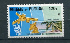 Освоєння космосу Освоение космоса ^/--/^ Уоллис и Футуна Wallis &amp;amp; Futuna Isl  Space  Mi 357 Symphony and aerial exposition Telekom 19 ^_^^^ Волліс і Футуна Wallis &amp;amp; Futuna Isl Space Mi 357 Symphony and aerial exposition Telekom 19 - фото фото фото