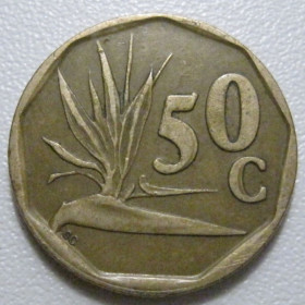 ПАР ЮАР ^/--/^ Південно-Африканська Республіка 50 центів 1993 року 41833 ^_^^^ Южно-Африканская Республика 50 центов 1993 года 41833 - фото фото фото