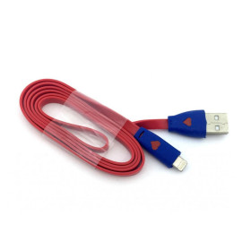 Кабелі Кабели ^/--/^ Дата кабель LED SMILE iPhone 5 Red   (тех. упаковка) ^_^^^ Дата кабель LED SMILE iPhone 5 Red (тих. упаковка) - фото фото фото