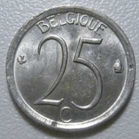 Бельгія Бельгия ^/--/^ Бельгія 25 сантимів 1968 року Belgique 42324 ^_^^^ Бельгия 25 сантимов 1968 года Belgique 42324 - фото фото фото