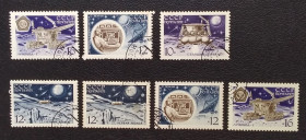 Освоєння космосу Освоение космоса ^/--/^ СССР 1971 г - Советская автоматическая станция «Луна-17»,  гаш ^_^^^ СРСР 1971 — Радянська автоматична станція «Луна-17», гаш - фото фото фото