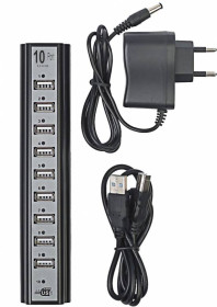 Адаптери Адаптеры ^/--/^ Розгалужувач USB на 10 портів, USB-хаб із блоком живлення, Юсб хаб активний ^_^^^ Разветвитель USB на 10 портов, USB-хаб с блоком питания, Юсб хаб активен - фото фото фото