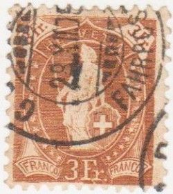 Швейцарія Швейцария ^/--/^ Швейцария 1882 /--/ г. № 63 гашеная ^_^^^ Швейцарія 1882 р. No 63 гашена - фото фото фото