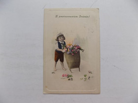 Іноземні Иностранные ^/--/^ Открытка Z powinszowaniem Imienin! Польша 1912 ^_^^^ Z Powinszowaniem Imienin! Польща 1912 - фото фото фото