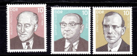 НДР, ФРН ГДР, ФРГ ^/--/^ Германия  ГДР / DDR 1977 г MNH -  личности - деятели немецкого рабочего движения ^_^^^ Німеччина НДР / DDR 1977 MNH - особистості - діячі німецького робочого руху - фото фото фото