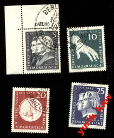 НДР, ФРН ГДР, ФРГ ^/--/^ ГДР 1961 /--/ г.№ 599-602 серия .гашеная ^_^^^ НДР 1961 /--/ р. No 599-602 серія .гашена - фото фото фото