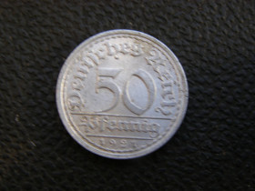 Веймарська республіка (-) Веймарская республика (-) ^/--/^ 50 пфенингов 1921 г A ^_^^^ 50 пфенінгів 1921 - фото фото фото