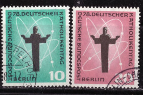 НДР, ФРН ГДР, ФРГ ^/--/^ ФРГ. Берлин. День католицизма  (серия) 1958 г. ^_^^^ ФРН. Берлін. День католицизму (серія) 1958 - фото фото фото