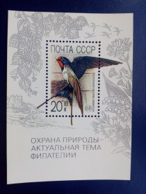 СРСР - СССР - ^/--/^ Марки СССР, 1989 Охрана природы актуальная тема филателии ласточка у гнезда фауна, блок, негаш. ^_^^^ Марки СРСР, 1989 Охорона природи актуальна тема філателії ластівка у га фауна, блок, негаш. - фото фото фото