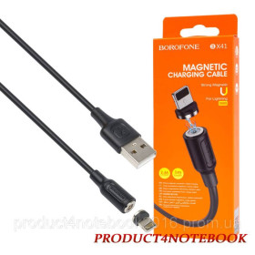 Кабелі Кабели ^/--/^ Кабель BOROFONE BX /--/ 41 Amiable magnetic USB to iP, 2.4 /--/ A, 1 /--/ m, Black - фото фото фото