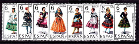 Іспанія Испания ^/--/^ Испания  1967 - 1968 г MNH - костюмы ^_^^^ Іспанія 1967 - 1968 р MNH - костюми - фото фото фото