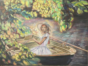 Картини, Гравюри, Живопис та Графіка Картины, Гравюры, Живопись и Графика ^/--/^ Картина &amp;quot;Прогулянка на веслах&amp;quot;,холст/масло,художник Обертас Ю.О. ^_^^^ Картина &amp;quot;Прогулка на веслах &amp;quot;,холст/масло,художник Обертас Ю.А. - фото фото фото