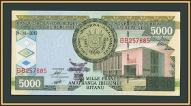 Бурунді Бурунди ^/--/^ Бурунди 5000 франков 2013 P-48  (48 /--/ с) UNC ^_^^^ Бурунді 5000 франків 2013 P-48 (48 /--/ с) UNC - фото фото фото