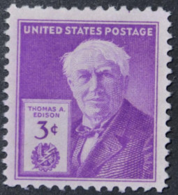 Інше Другое ^/--/^ США Томас Эдисон  1947 Без клея ^_^^^ США Томас Едісон 1947 Без клею - фото фото фото
