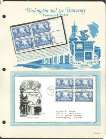 Північна Америка Северная Америка ^/--/^ США 1949  г - квартблок MNH + КПД  ХМК с квартблоком  -  университет ^_^^^ США 1949 — квартблок MNH + ККД ХМК з квартблоком — університет - фото фото фото