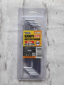Ключі Ключи ^/--/^ Ключ шестигранний MASTERTOOL CrV 4.0 мм  75-0004 ^_^^^ Ключ шестигранный MASTERTOOL CrV 4.0 мм 75-0004 - фото фото фото