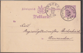 Німецька імперія (-) Германская империя (-) ^/--/^ Вюртемберг 1888 МАРКИРОВАННАЯ КАРТОЧКА СИРЕНЕВАЯ СТАНДАРТНАЯ МАРКА 5 Pf ПОЧТА КЛАССКИКА Одна ПК ^_^^^ Вюртемберг 1888 МАРКОВАНА КАРТОЧКА СИРЕНЕВА СТАНДАРТНА МАРКА 5 Pf Пошта КЛАСКИКА Одна ПК - фото фото фото