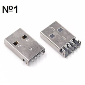 Роз'єми, гнізда Разъемы, гнезда ^/--/^ Штекер USB 2.0 контакты 180 градусов, папа №1 ^_^^^ Штекер USB 2.0 контакти 180 градусів, папа No /--/ 1 - фото фото фото