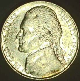 Обігові Обиходные ^/--/^ США 5 центів, 1994 D Джефферсон Нікель [3.83] ^_^^^ США 5 центов, 1994 D Джефферсон Никель [3.83] - фото фото фото