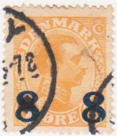 Скандинавія Скандинавия ^/--/^ Дания 1921  г..№ 119 гашеная ^_^^^ Данія 1921 р. No 119 гашена - фото фото фото