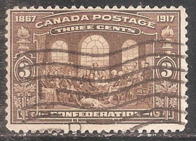 Північна Америка Северная Америка ^/--/^ Канада 1917 Sc.135 used - фото фото фото