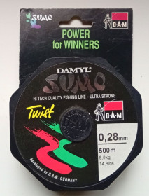 Ліски, шнури, повідці Лески, шнуры, поводки ^/--/^ Леска D.A.M. DAMYL SUMO, 0,28 мм, 500 м, 6,9 кг  (Germany) (новая) ^_^^^ Ліска D.A.M. DAMYL SUMO, 0,28 мм, 500 м, 6,9 кг (Germany) (нова) - фото фото фото