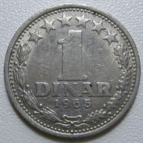 Югославія Югославия ^/--/^ Югославія 1 динар 1965 року 41886 ^_^^^ Югославия 1 динар 1965 года 41886 - фото фото фото