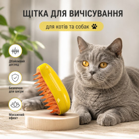 Фурминатори, гребінці Фурминаторы, расчески ^/--/^ Парова щітка для шерсті з впускним отвором для рідини - фото фото фото