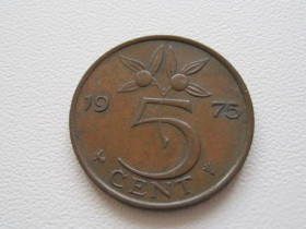 Нідерланди Нидерланды ^/--/^ Нидерланды 5 центов 1975 года 23218 ^_^^^ Нідерланди 5 центів 1975 року 23218 - фото фото фото