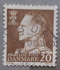 Скандинавія Скандинавия ^/--/^ Дания 1961 г - Король Фредерик IX, гаш, 2 шт  (см.фото) ^_^^^ 1961 — Король Фредерік IX - фото фото фото