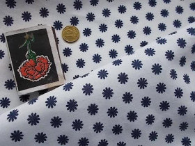 Тканина Ткань ^/--/^ Ткань хлопок белый с рисунком синие звездочки. For Hand Made, поделок, рукоделия ^_^^^ Тканина бавовни білий з малюнком сині зірочки. For Hand Made, вироби, рукоділля - фото фото фото