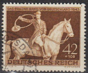 Третій Рейх (-) Третий Рейх (-) ^/--/^ 1943 - Рейх - Турнір в Мюнхені Mi.854 _гаш ^_^^^ 1943 - Рейх - Турнир в Мюнхене Mi.854 _гаш - фото фото фото