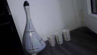 Статуетки, Скульптури, Фігурки, Фарфор Статуэтки, Скульптуры, Фигурки, Фарфор ^/--/^ Сервиз  штоф 3 рюмок СССР ^_^^^ Сервіз штоф 3 рюмок СРСР - фото фото фото