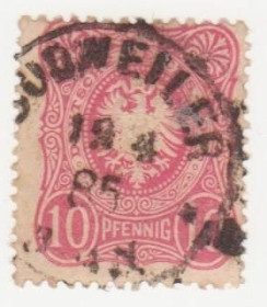 Німецька імперія (-) Германская империя (-) ^/--/^ Германия  ( империя) 1879 г. №  41 гашеная ^_^^^ Німеччина (імперія) 1879 р. No 41 гашена - фото фото фото