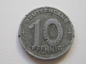 НДР, ФРН ГДР, ФРГ ^/--/^ Германия - ГДР 10 пфеннигов 1948 года 32875 ^_^^^ Німеччина - НДР 10 пфенігів 1948 року 32875 - фото фото фото
