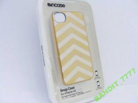 Чохли, бампера Чехлы, бампера ^/--/^ Чехол для iPhone 4/4 /--/ s Gold/Cream Chevron ^_^^^ iPhone 4/4 /--/ s Gold/Cream Chevron - фото фото фото