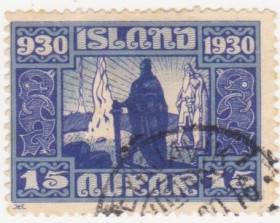 Ісландія Исландия ^/--/^ Исландия 1930 г. №  129 гашеная ^_^^^ Ісландія 1930 р. No 129 гашена - фото фото фото