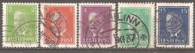 Балтійські країни Балтийские страны ^/--/^ Эстония 1936-40 Sc.118-121,126 used ^_^^^ Естонія 1936-40 Sc.118-121,126 used - фото фото фото