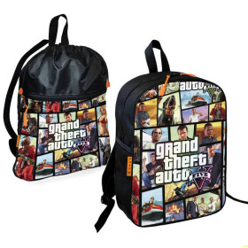 Рюкзаки, сумки Рюкзаки, сумки ^/--/^ Школьный рюкзак детский GTA Grand Theft Auto + Сумка для обуви спортивной формы рюкзак-мешок мальчик ^_^^^ Шкільний рюкзак дитячий GTA Grand Theft Auto + Сумка для взуття спортивної форми рюкзак-мішок хлопчика - фото фото фото