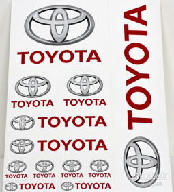 Зовнішній Внешний ^/--/^ Наклейки Toyota формат А /--/ 4 - фото фото фото