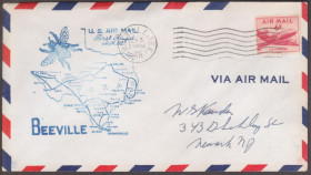 Америка Америка ^/--/^ США 1950 АВИАЦИЯ САМОЛЁТ ПЕРВЫЙ ПОЛЁТ АМ /--/ 82 BEEVILLE ВОЗДУШНЫЙ ТРАНСПОРТ ПОЧТА ДОКУМЕНТ АВИА КОНВЕРТ ^_^^^ 1950 АВІАЦІЯ САМОЛЕТ ПЕРШИЙ ПОЛІТ АМ /--/ 82 BEEVILLE ПОВІТРЯНИЙ ТРАНСПОРТ ПОШТА ДОКУМЕНТ АВІА КОНВЕРТ - фото фото фото