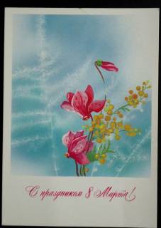 СРСР СССР ^/--/^ Открытка С праздником 8 Марта! 1987. О. Канищева. Чистая. ^_^^^ Свято 8 березня! 1987. О. Канищева. Чистий. - фото фото фото
