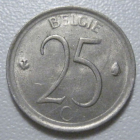 Бельгія Бельгия ^/--/^ Бельгія 25 сантимів 1964 року Belgie 42271 ^_^^^ Бельгия 25 сантимов 1964 года Belgie 42271 - фото фото фото