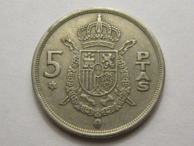 Іспанія Испания ^/--/^ Испания 5 песет 1975  (1976) года 38428 ^_^^^ Іспанія 5 песет 1975 (1976) року 38428 - фото фото фото