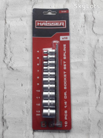 Набори Наборы ^/--/^ Набір торцевих головок  haisser spline 1/4  10 одиниць 70190 ^_^^^ Набор торцевых головок haisser spline 1/4 10 единиц 70190 - фото фото фото