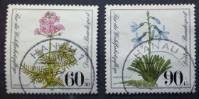 НДР, ФРН ГДР, ФРГ ^/--/^ Германия 1981 Цветы, флора, из серии, гашеные  (КЦ=2,6 евро) ^_^^^ Німеччина 1981 Квіти, флора, з серії, гашені (КЦ = 2,6 євро) - фото фото фото